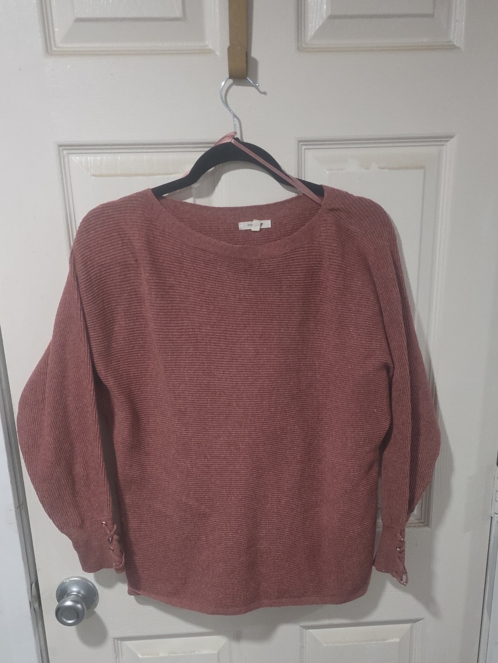 Maurices Ribbed Crewneck Sweater in Rusty Rose